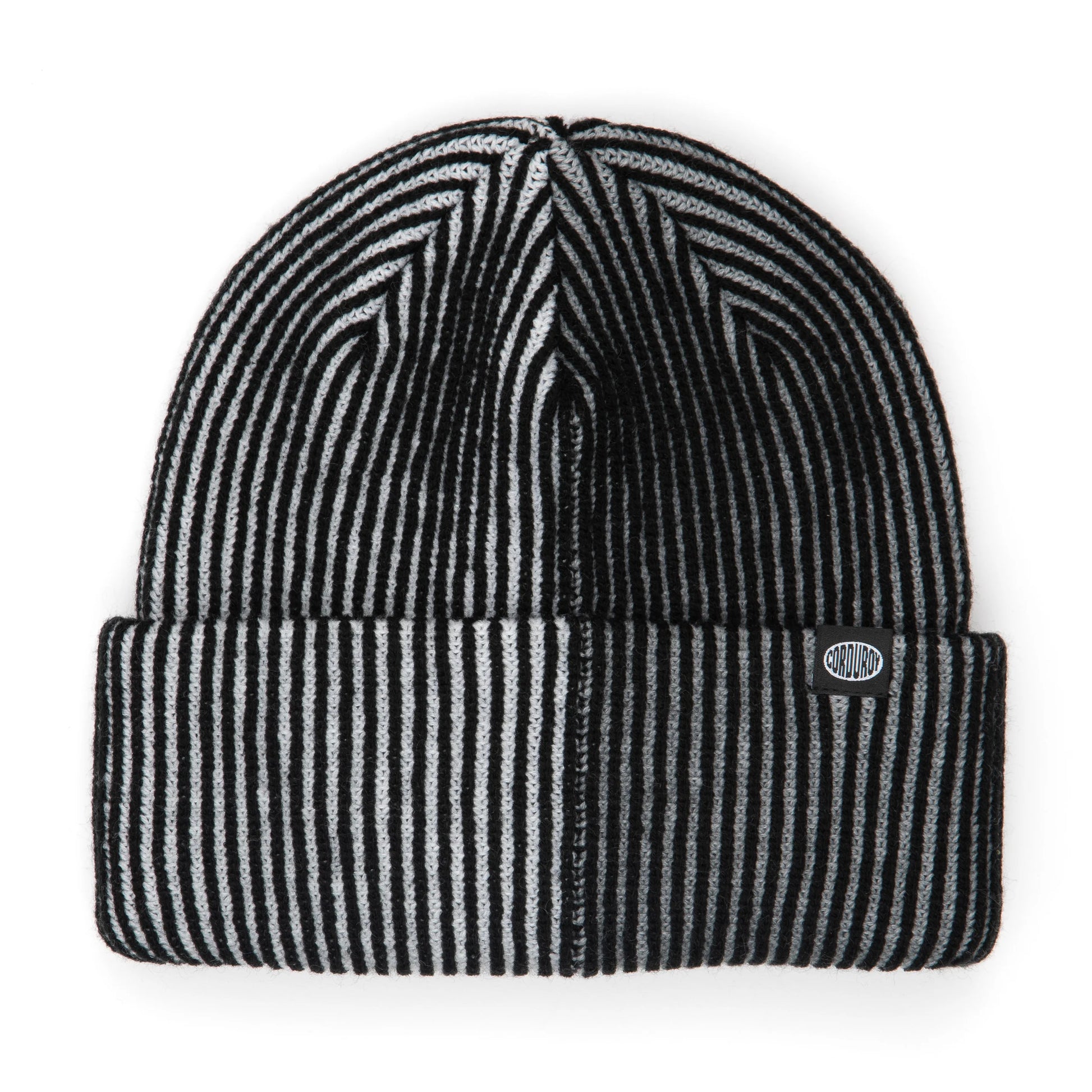 Corduroy 50-50 Cord Beanie - Black