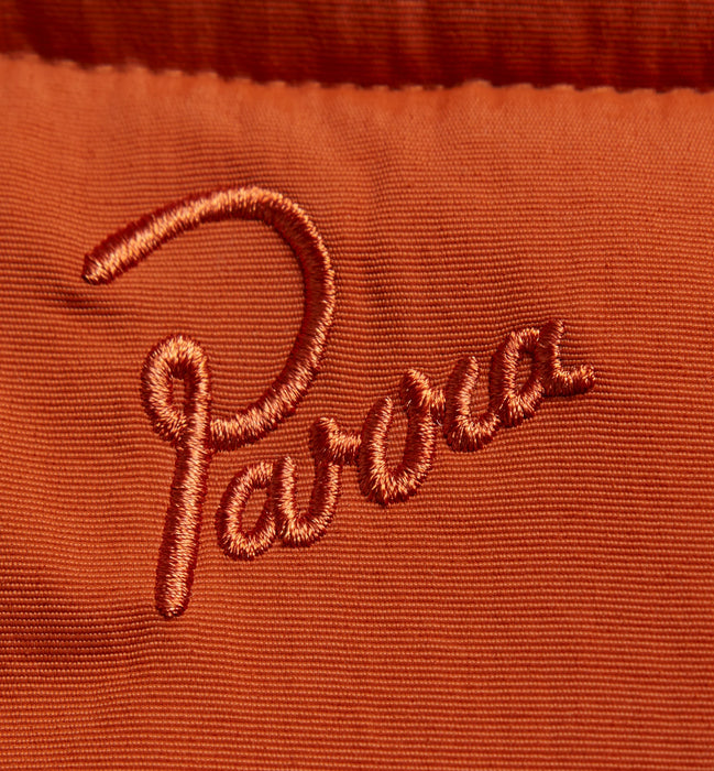 Parra Trees In Wind Puffer Jacket - Sienna Orange