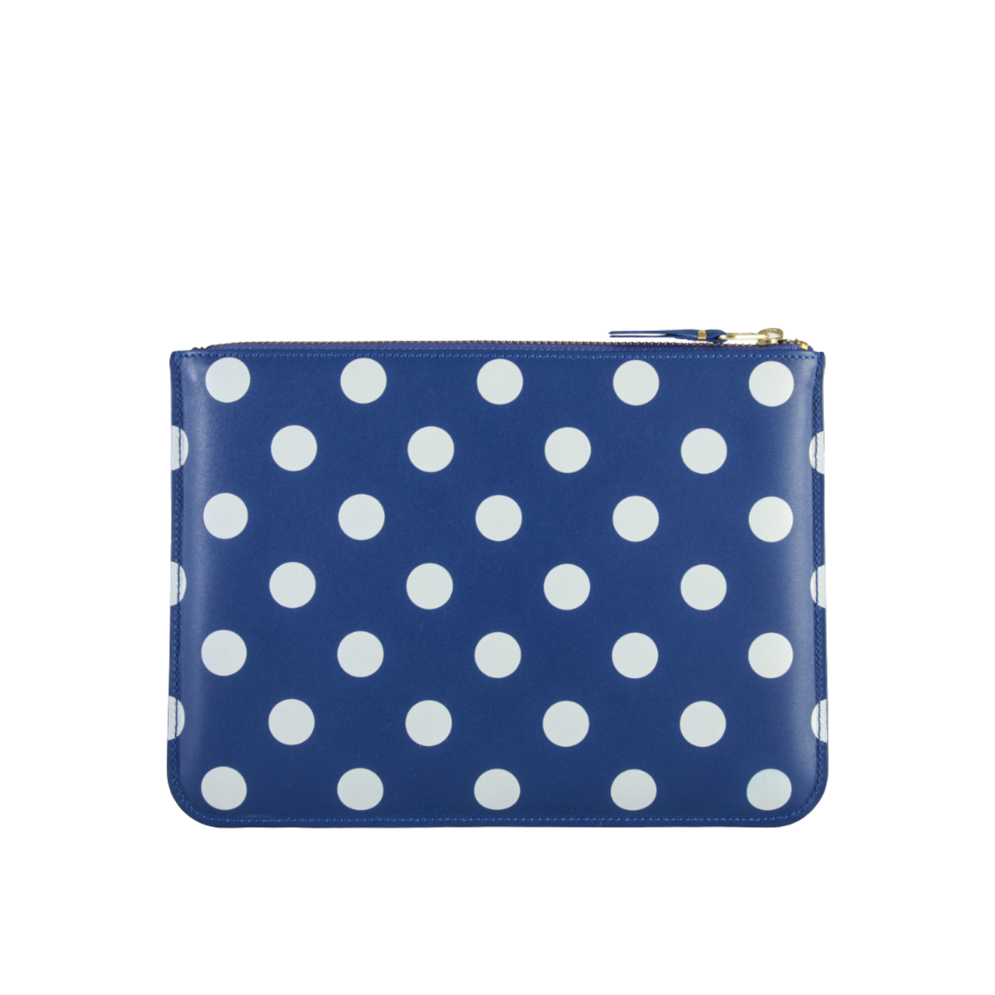 COMME des GARÇONS Polka Dot Large Zip Pouch - Navy