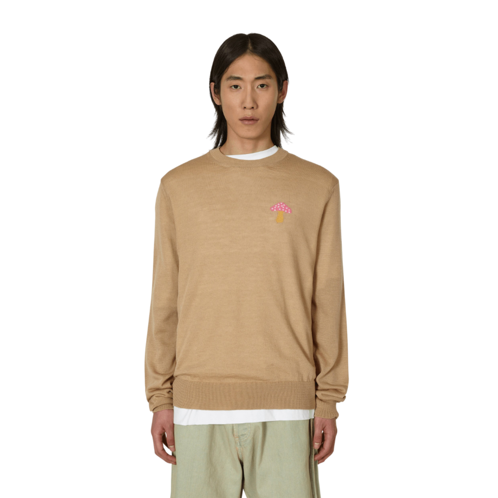 COMME des GARÇONS Shirt x Brett Westfall Knit Mushroom Sweater - Beige