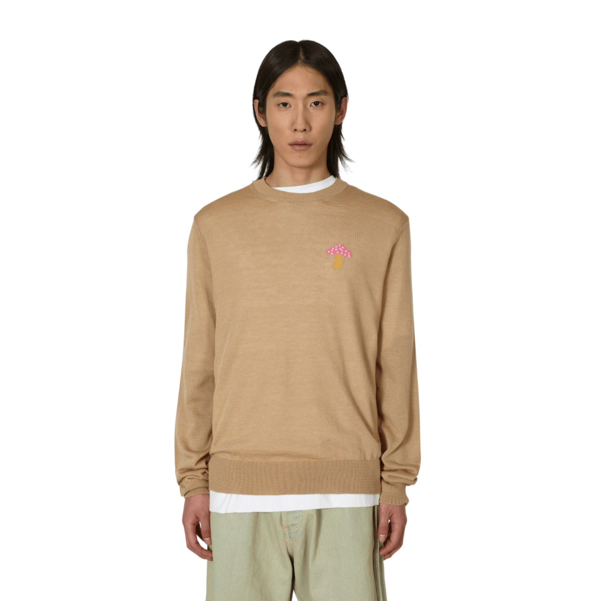 COMME des GARÇONS Shirt x Brett Westfall Knit Mushroom Sweater - Beige