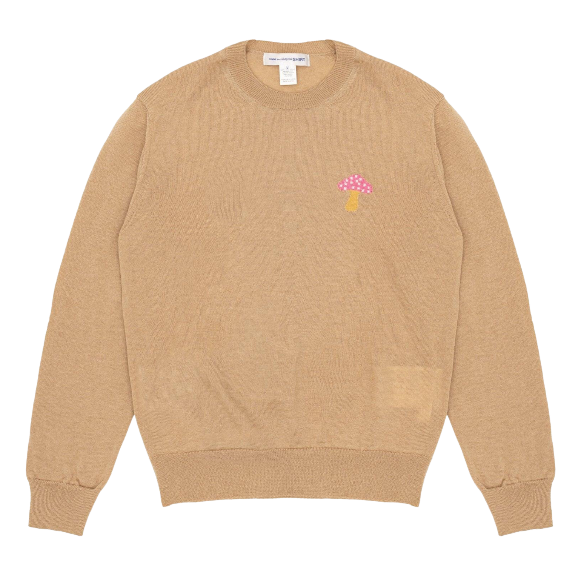 COMME des GARÇONS Shirt x Brett Westfall Knit Mushroom Sweater - Beige