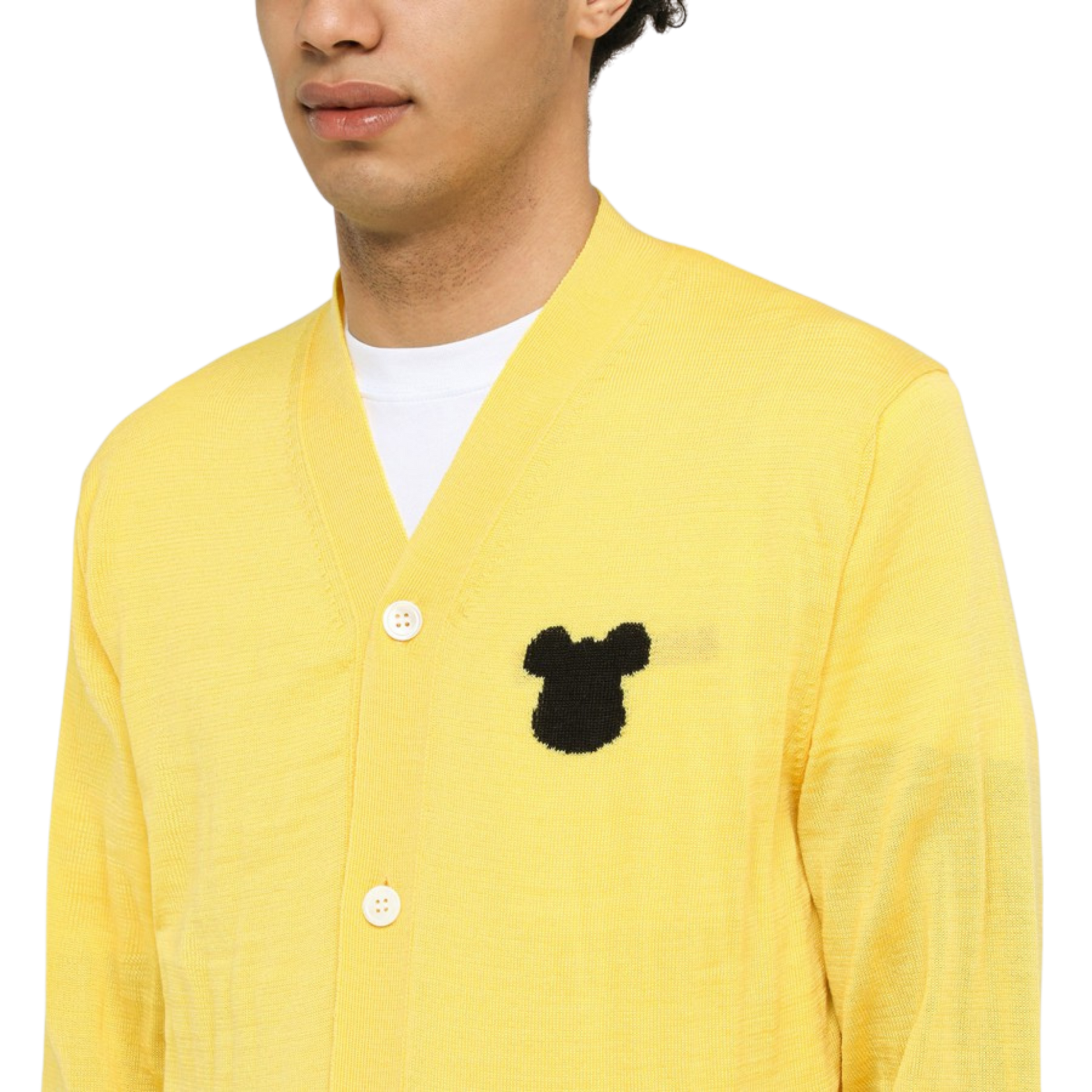 COMME des GARCONS Shirt x BE@RBRICK Knitted Cardigan - Yellow