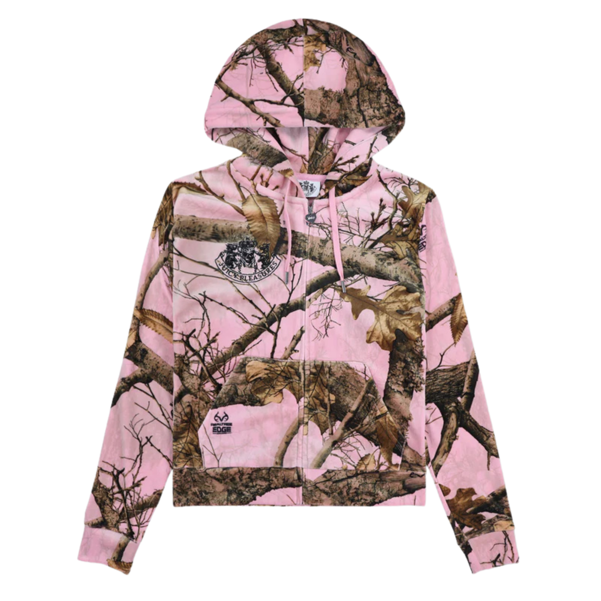 Pleasures x Juicy Couture Women's RealTree Velour Robertson Hoodie - Pink Edge