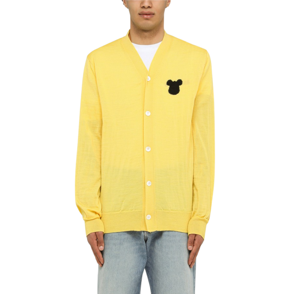 COMME des GARCONS Shirt x BE@RBRICK Knitted Cardigan - Yellow