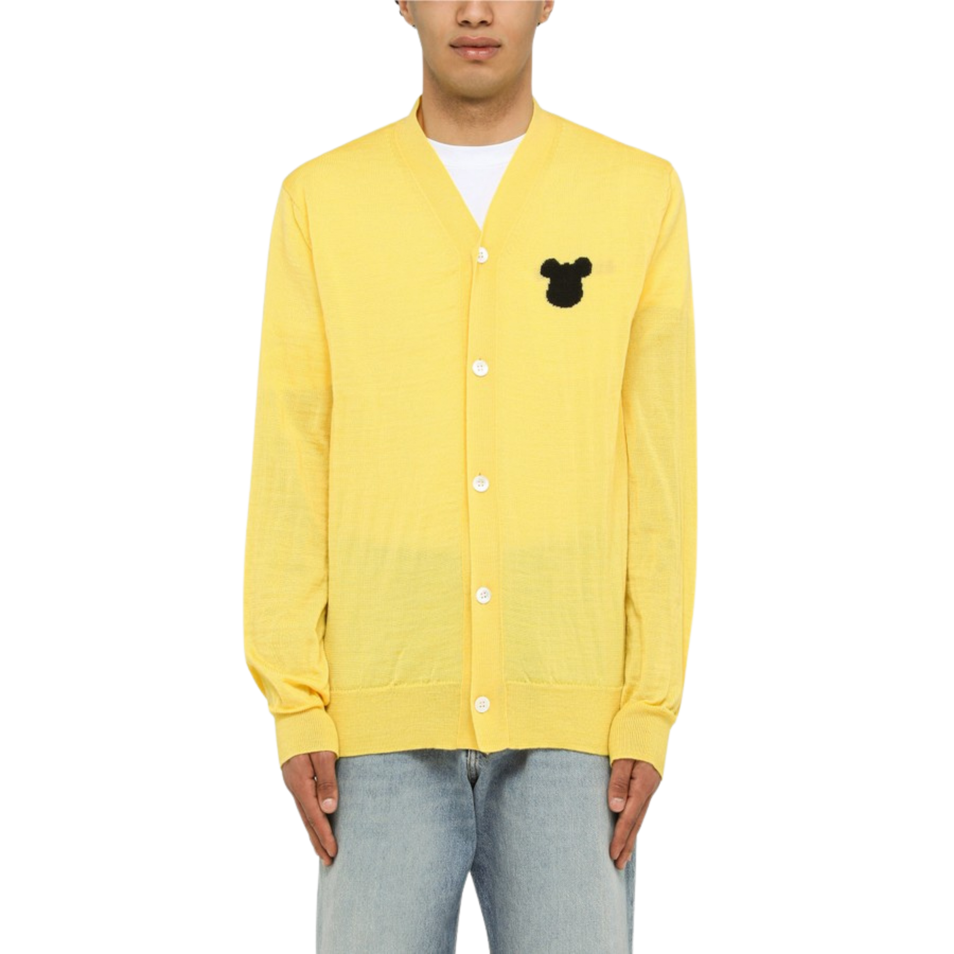 COMME des GARCONS Shirt x BE@RBRICK Knitted Cardigan - Yellow