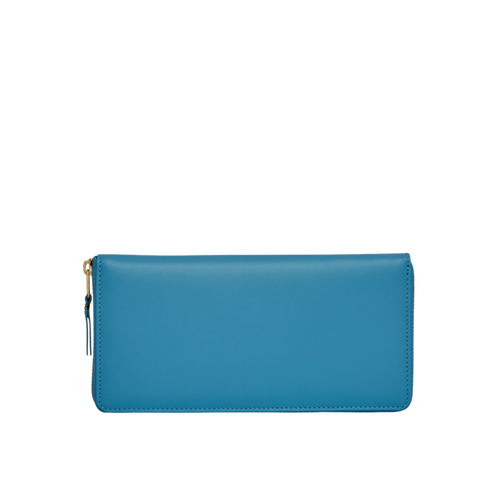 COMME des GARÇONS WALLETS Large Full Zip Leather Wallet - Light Blue