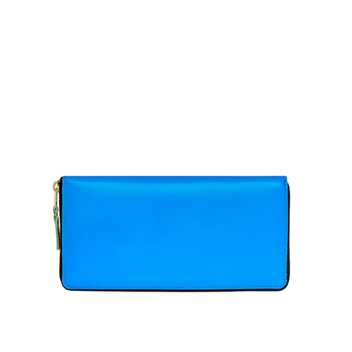 COMME des GARÇONS WALLETS Large SUPER FLUO Leather Wallet - Blue