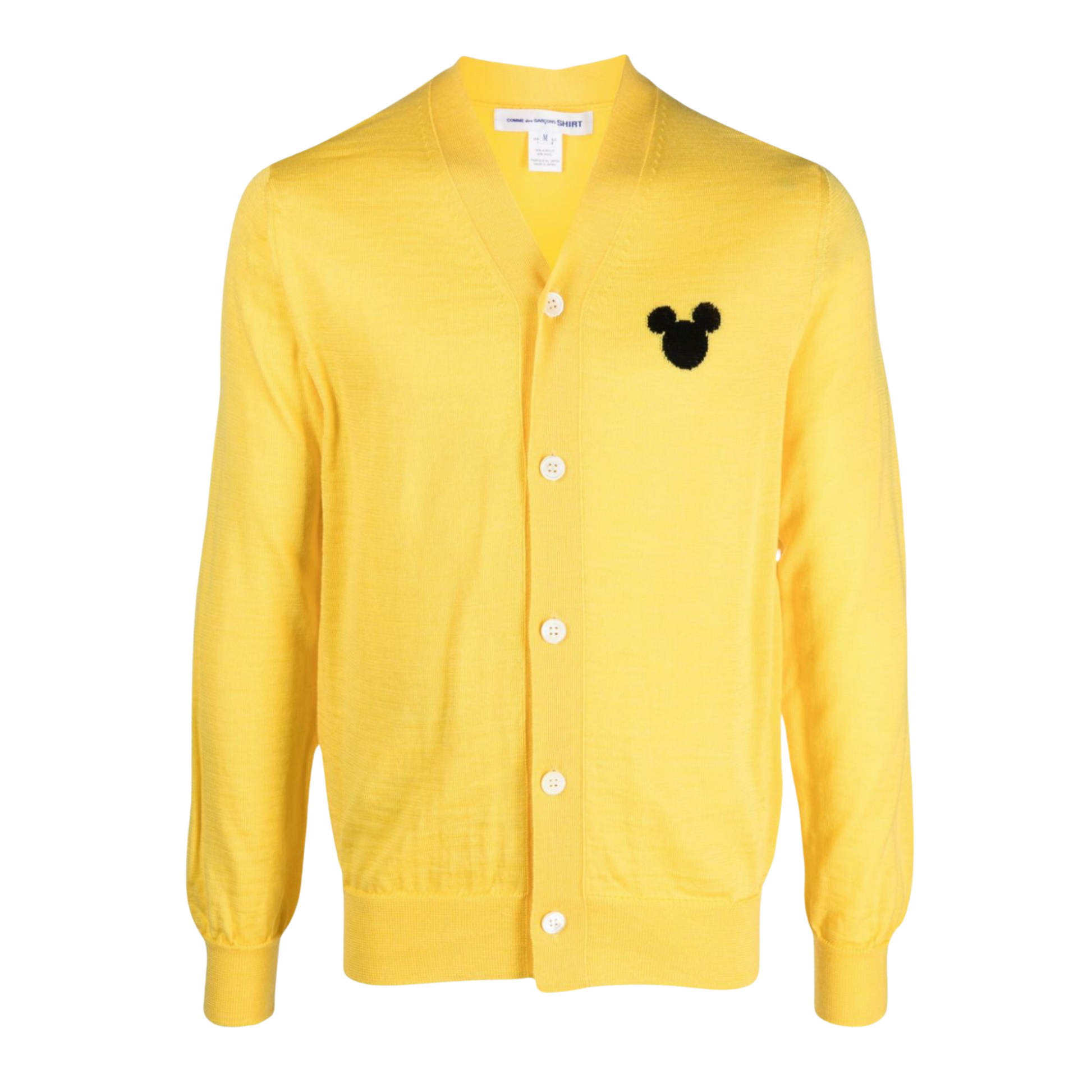 COMME des GARCONS Shirt x BE@RBRICK Knitted Cardigan - Yellow