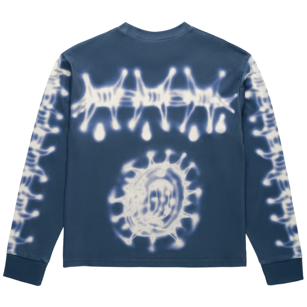 FOX LAB Airbrushed Long Sleeve Top - Blue