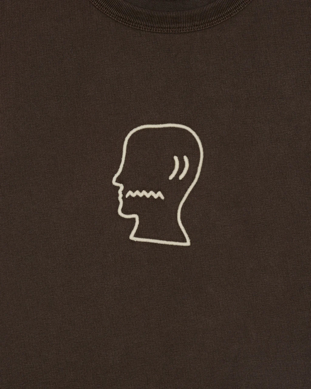 Brain Dead Heavyweight 3D Embroidery Logohead T-Shirt - Brown