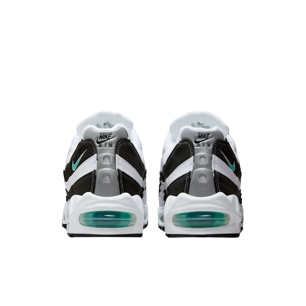 Men's Nike Air Max 95 OG "Black Border" - White/Hyper Jade/ Black/Metallic Silver