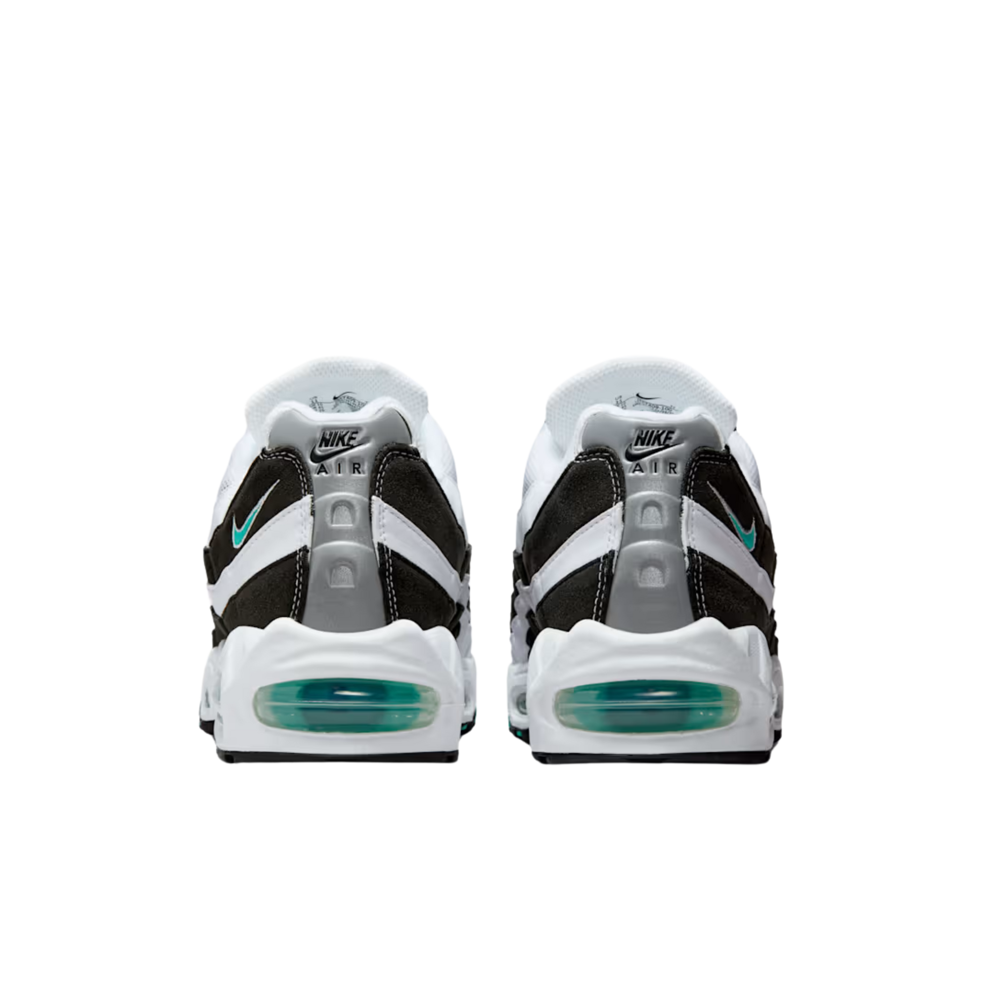 Men's Nike Air Max 95 OG "Black Border" - White/Hyper Jade/ Black/Metallic Silver