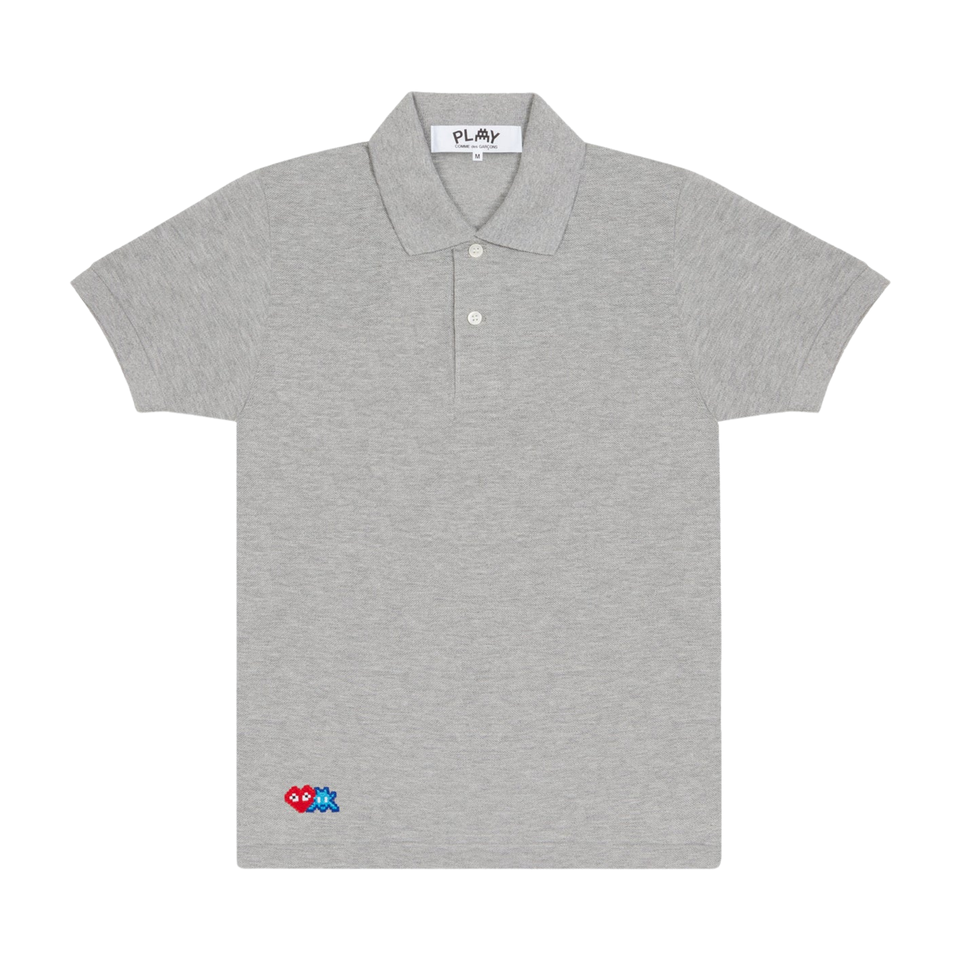 COMME des GARÇONS Play x Invader Men's Icon Polo Shirt - Grey