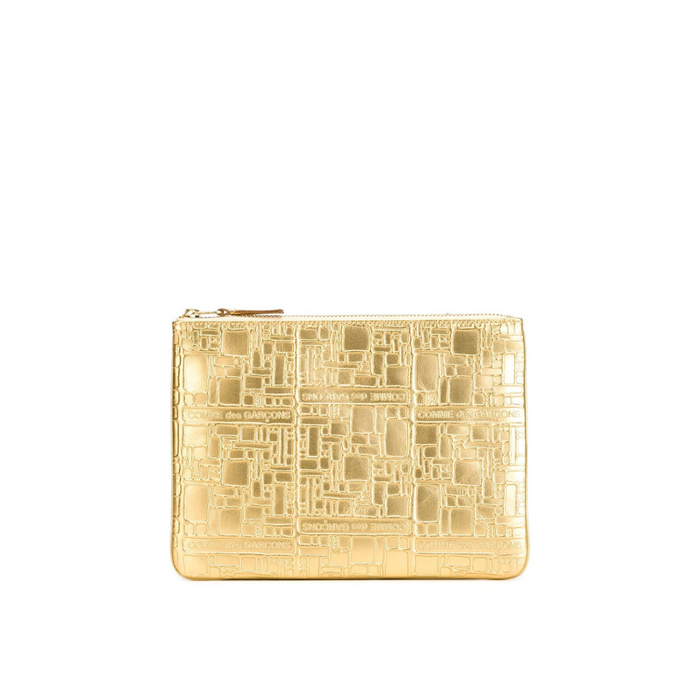 COMME des GARÇONS WALLET Embossed Logo Wallet - Gold