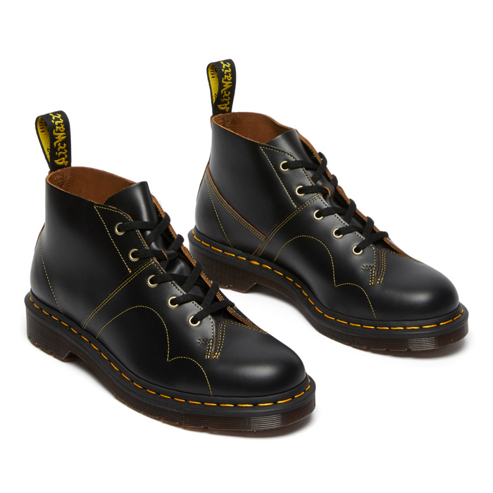 Dr. Martens Church Boots - Black Vintage Smooth Leather