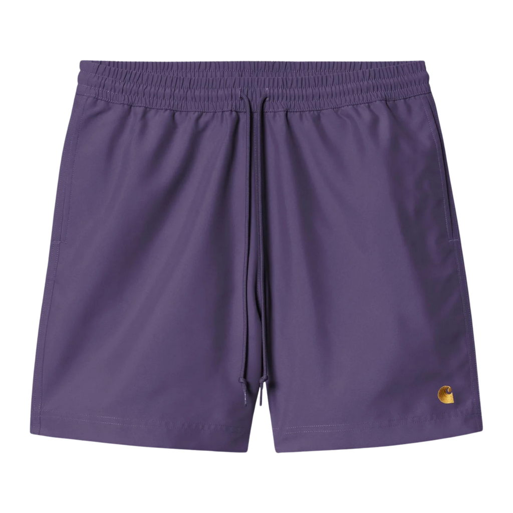 Men's Carhartt WIP Chase Swim Trunks - Shady Purple/Gold