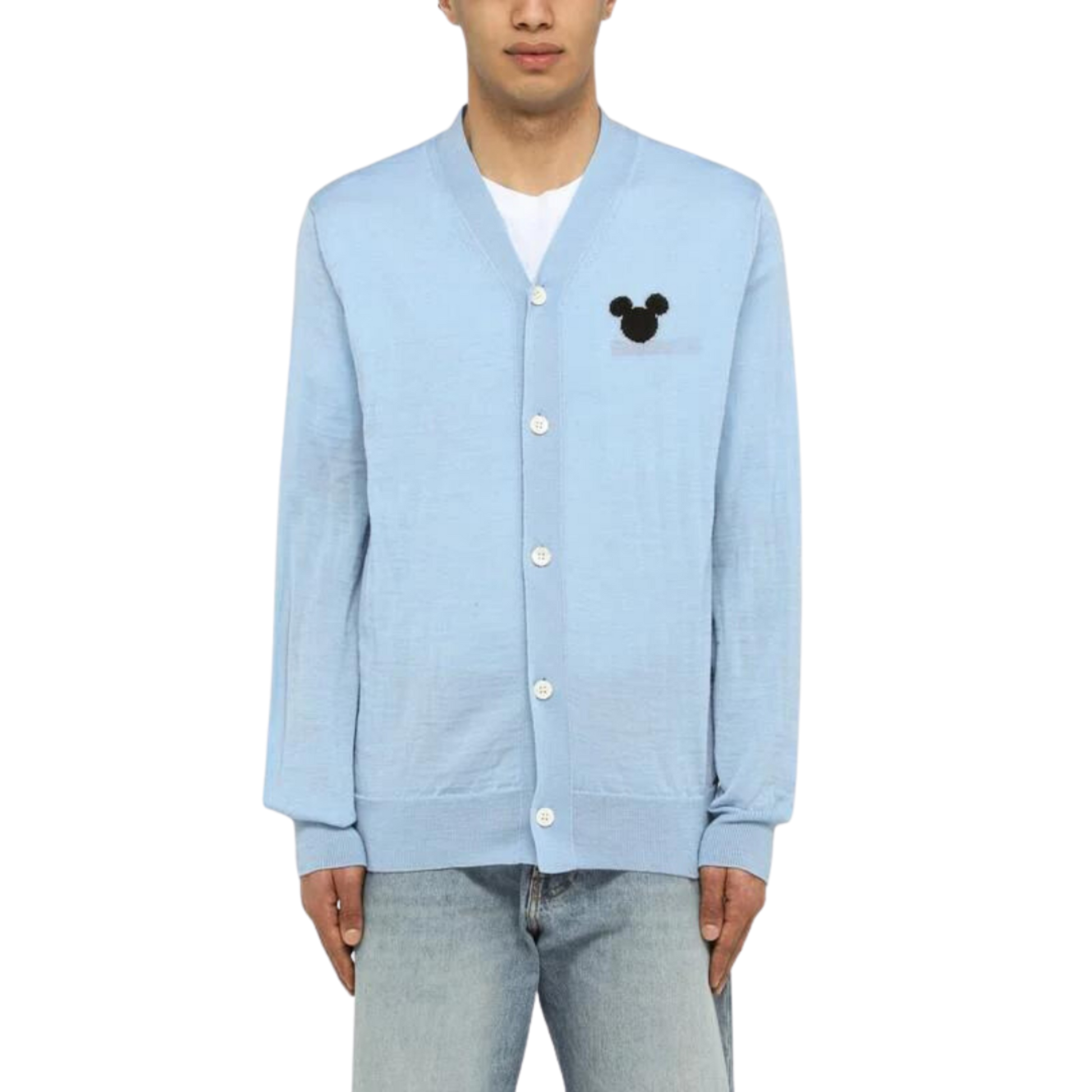 COMME des GARCONS Shirt x BE@RBRICK Knitted Cardigan - Blue