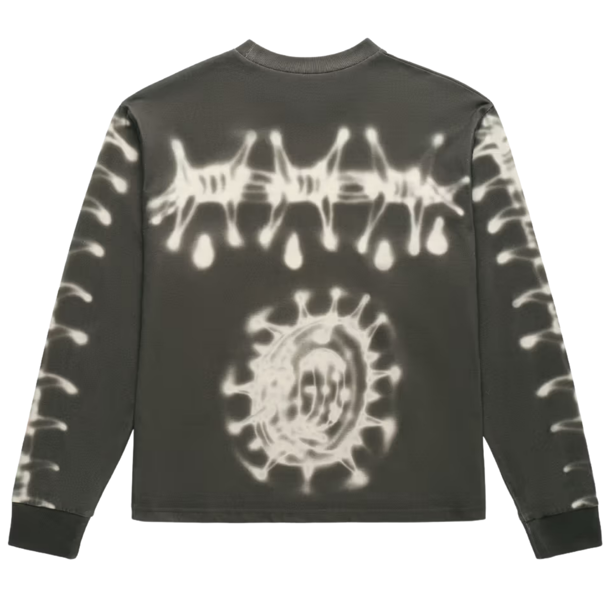 FOX LAB Airbrushed Long Sleeve Top - Charcoal Grey