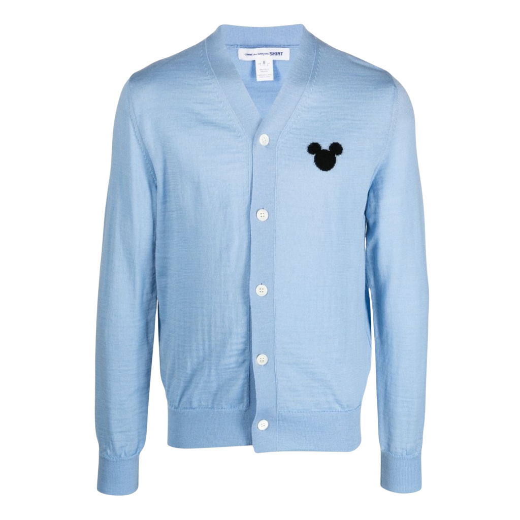 COMME des GARCONS Shirt x BE@RBRICK Knitted Cardigan - Blue