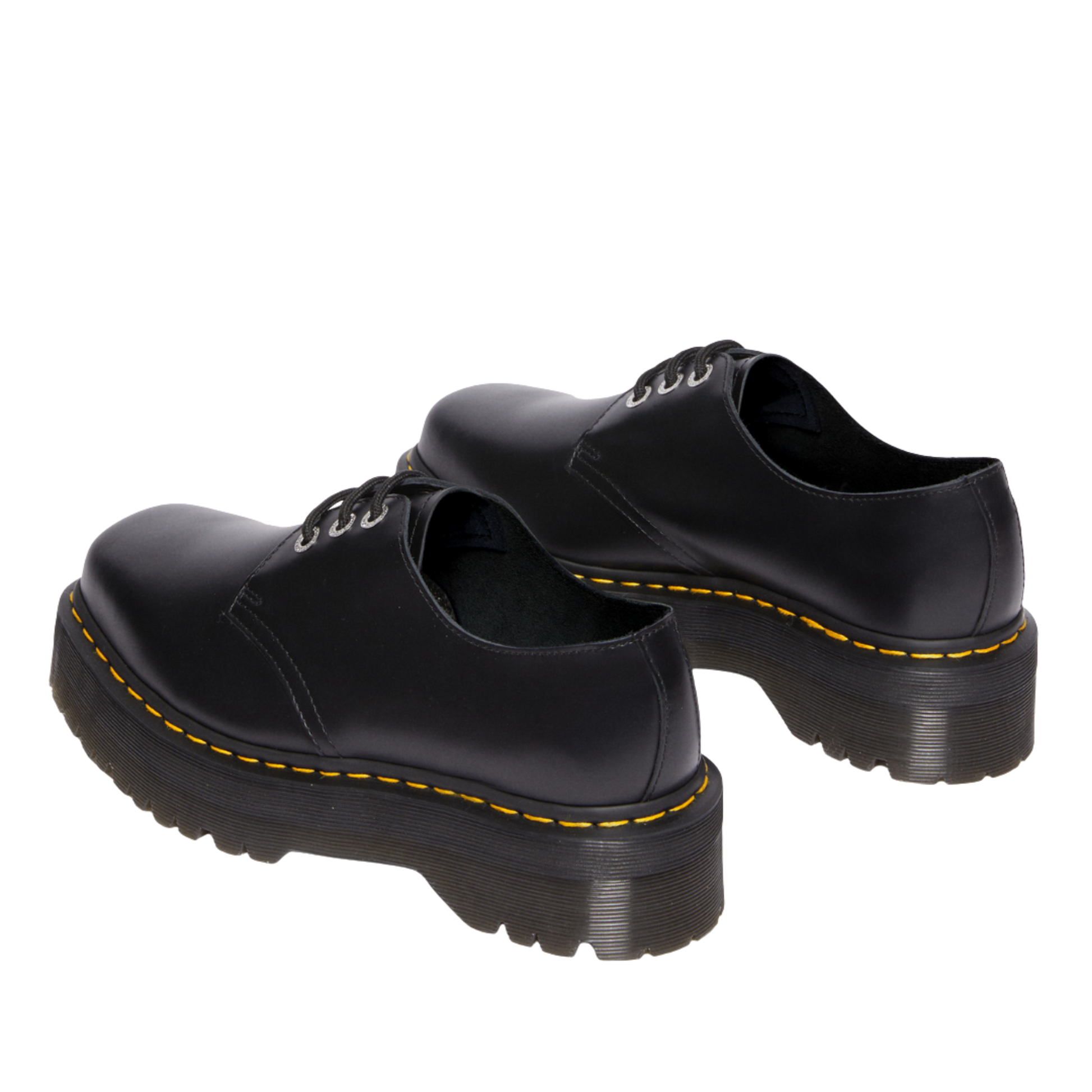 Dr. Martens 1461 Quad Squared - Black Polished Smooth Leather Dr. Martens 1461 Quad Squared - Black Polished Smooth Leather