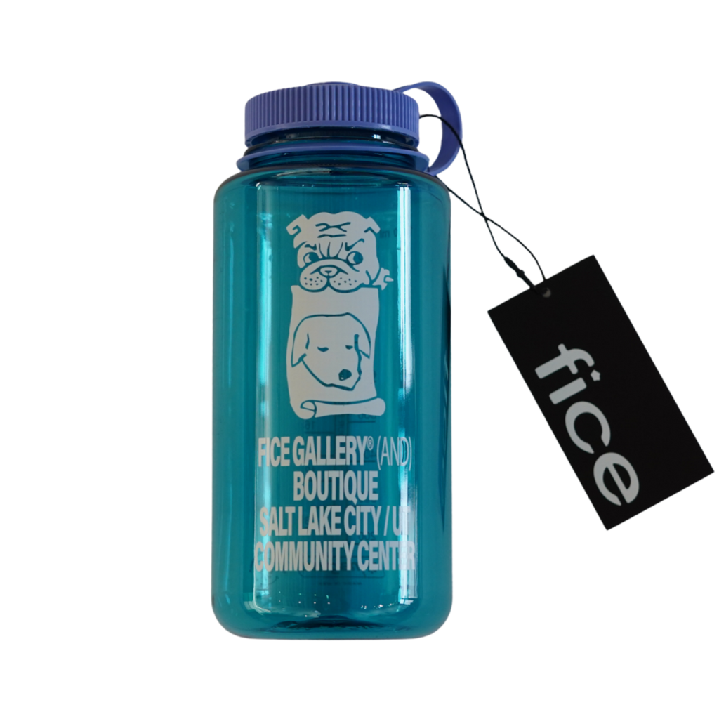 FICE x Nalgene Sustain 32oz Wide Mouth Waterbottle - Cerulean/Spring Green