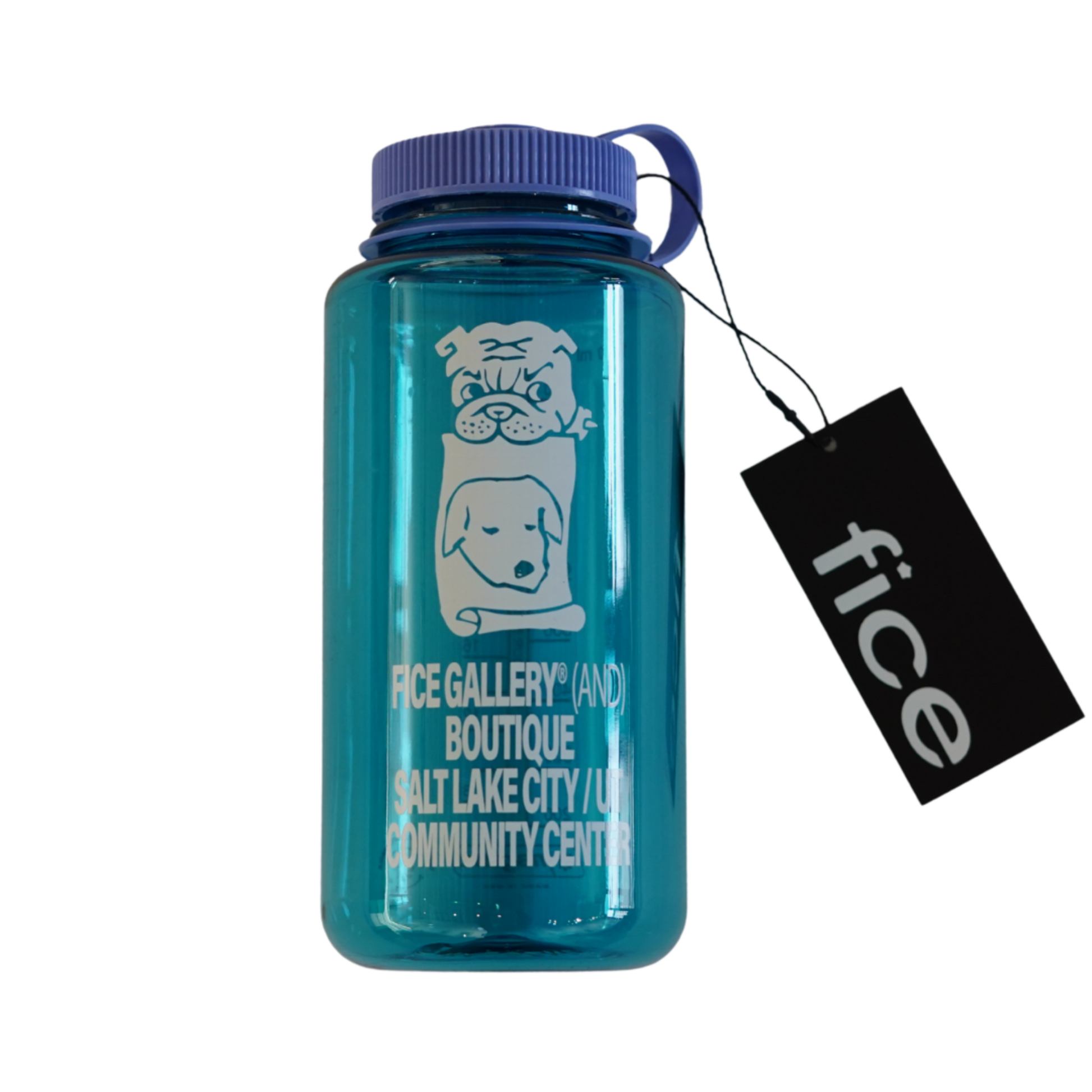 FICE x Nalgene Sustain 32oz Wide Mouth Waterbottle - Cerulean/Spring Green