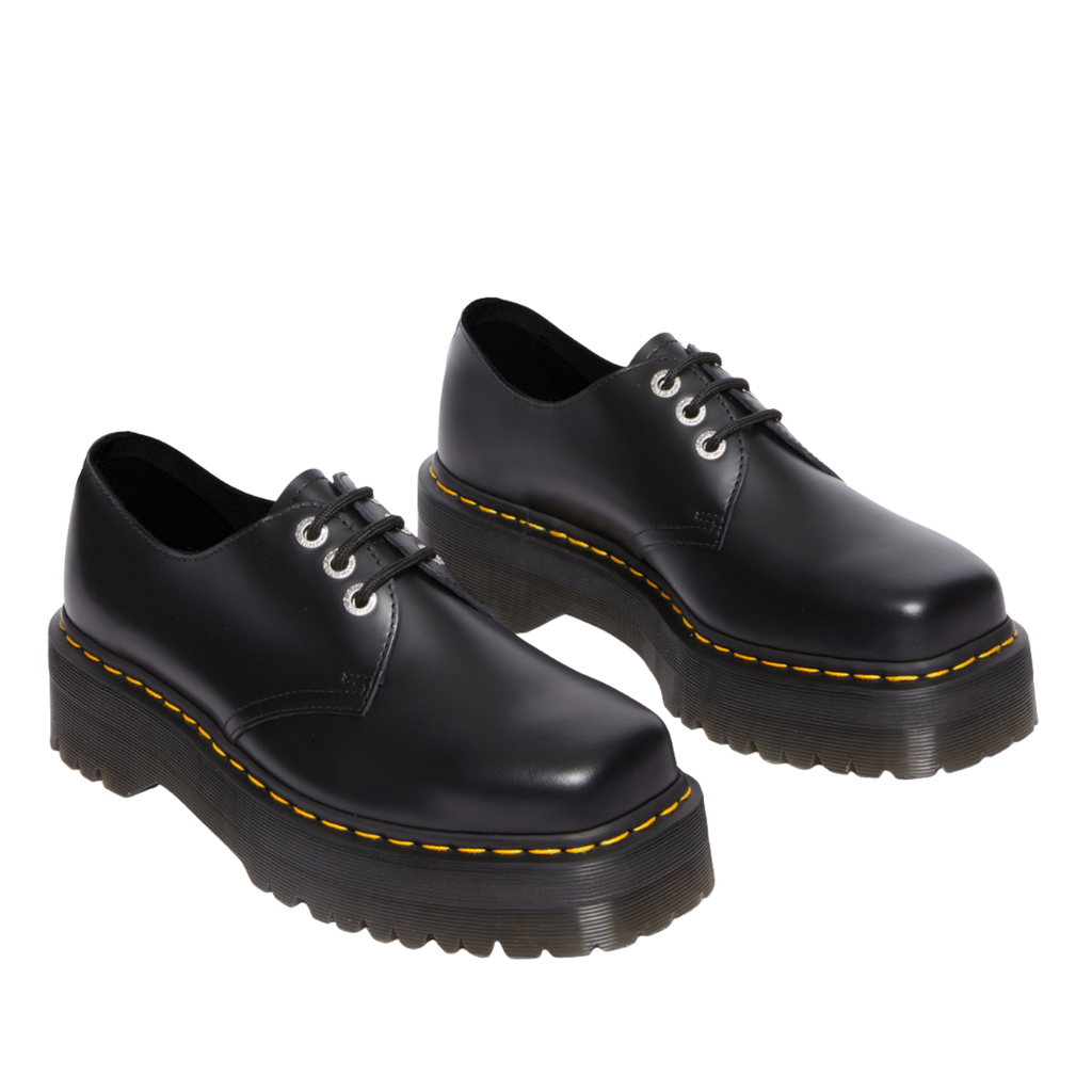 Dr. Martens 1461 Quad Squared - Black Polished Smooth Leather