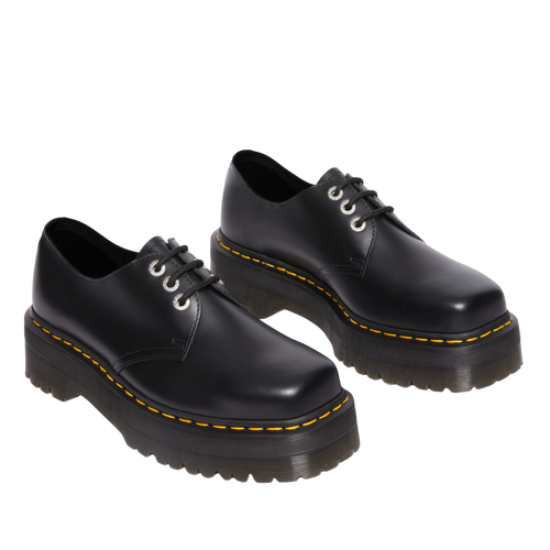 Dr. Martens 1461 Quad Squared - Black Polished Smooth Leather