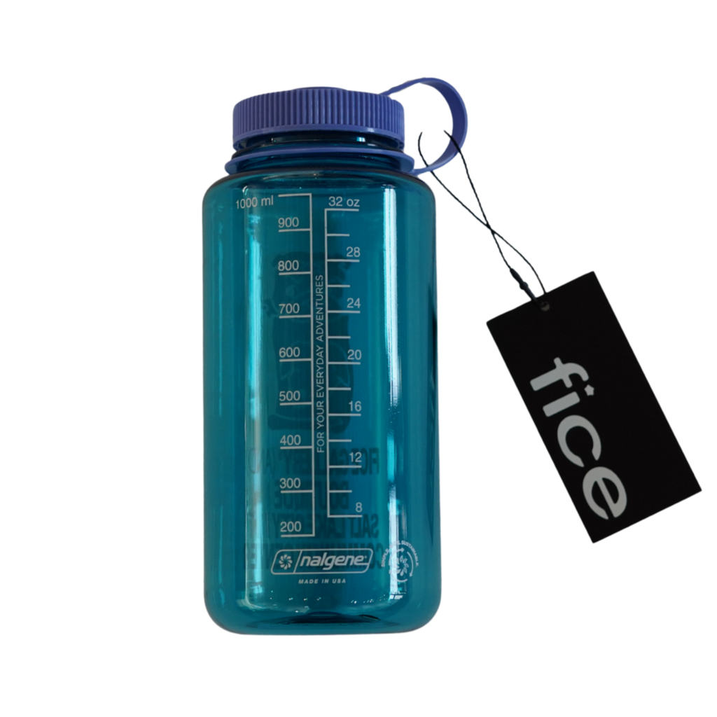FICE x Nalgene Sustain 32oz Wide Mouth Waterbottle - Cerulean/Spring Green