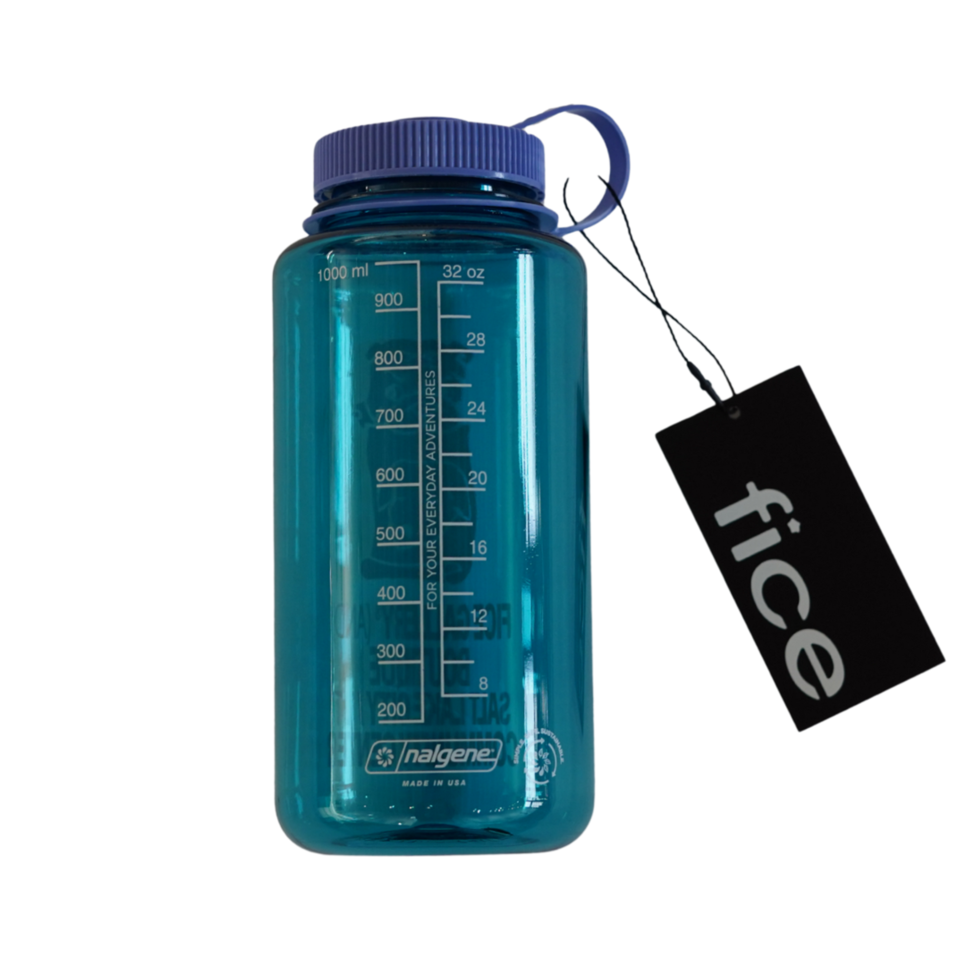 FICE x Nalgene Sustain 32oz Wide Mouth Waterbottle - Cerulean/Spring Green