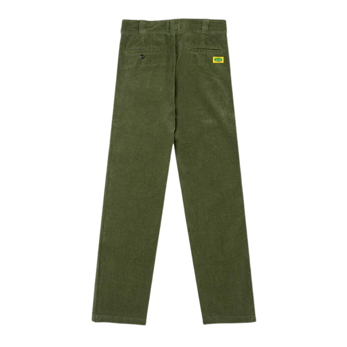 Felt Corduroy Workwear Pants - Olive