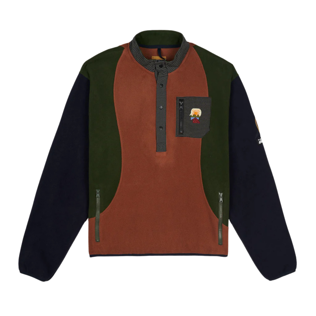 Brain Dead Equipment Ripstop Pullover Fleece Jacket - Navy