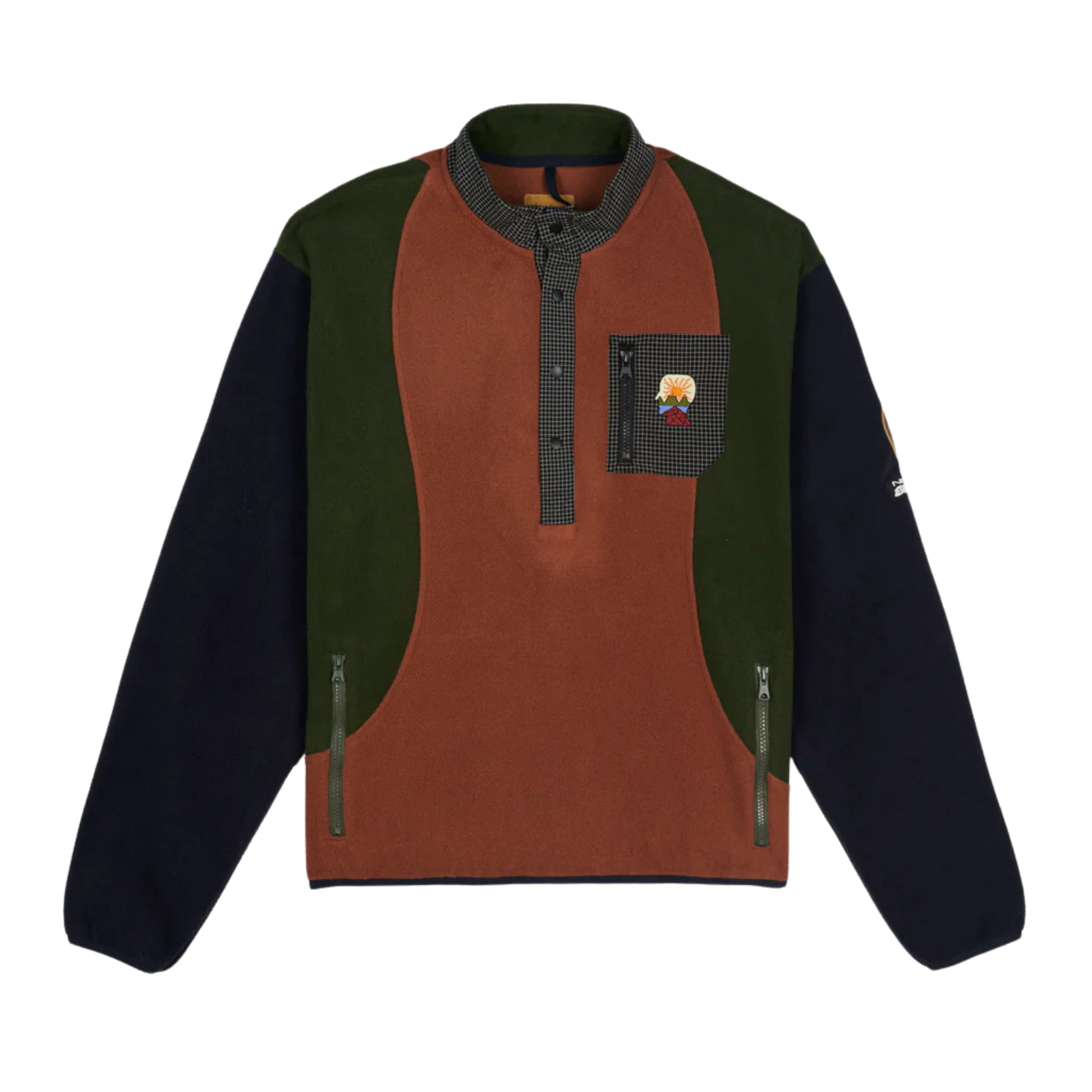 Brain Dead Equipment Ripstop Pullover Fleece Jacket - Navy