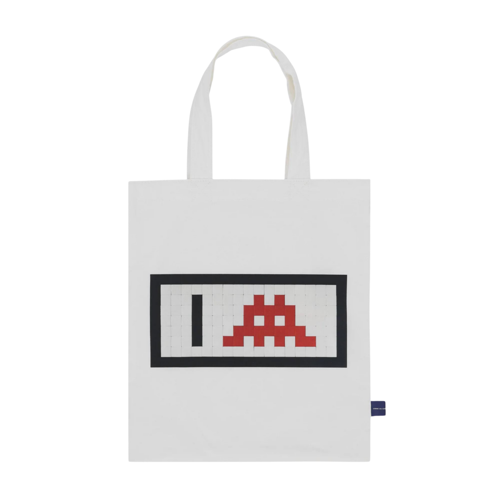 COMME des GARÇONS SHIRT x Invader Cotton Tote Bag - White