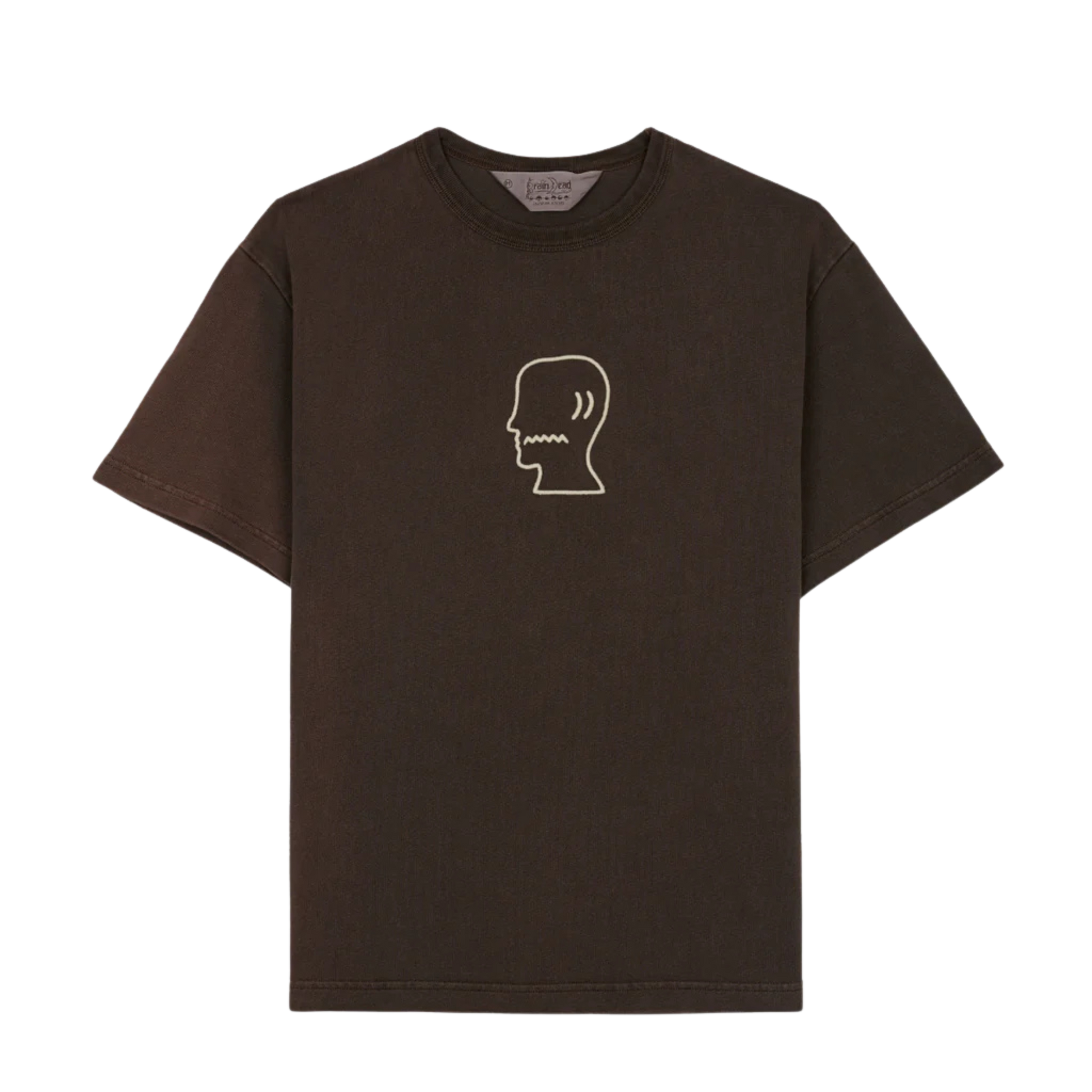 Brain Dead Heavyweight 3D Embroidery Logohead T-Shirt - Brown