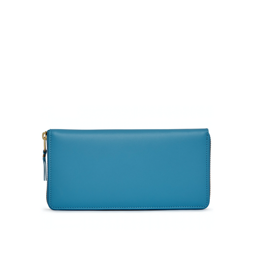 COMME des GARÇONS WALLETS Large Full Zip Leather Wallet - Light Blue