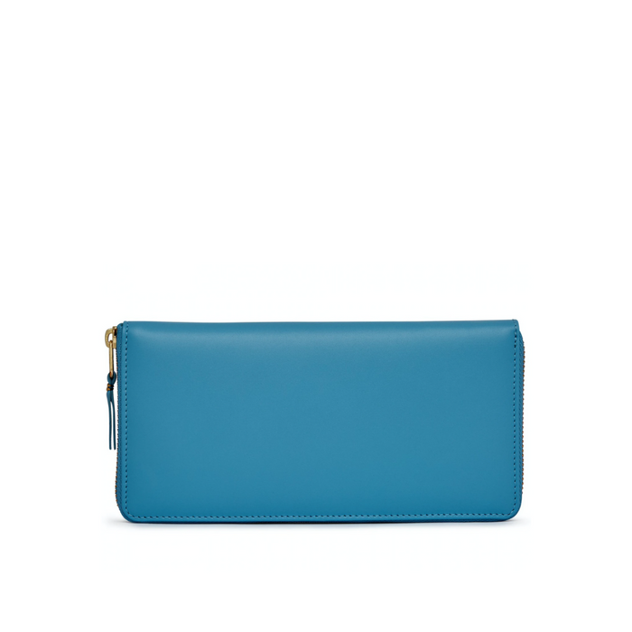 COMME des GARÇONS WALLETS Large Full Zip Leather Wallet - Light Blue