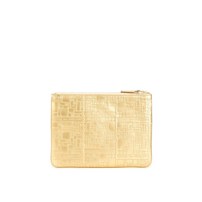 COMME des GARÇONS WALLET Embossed Logo Wallet - Gold