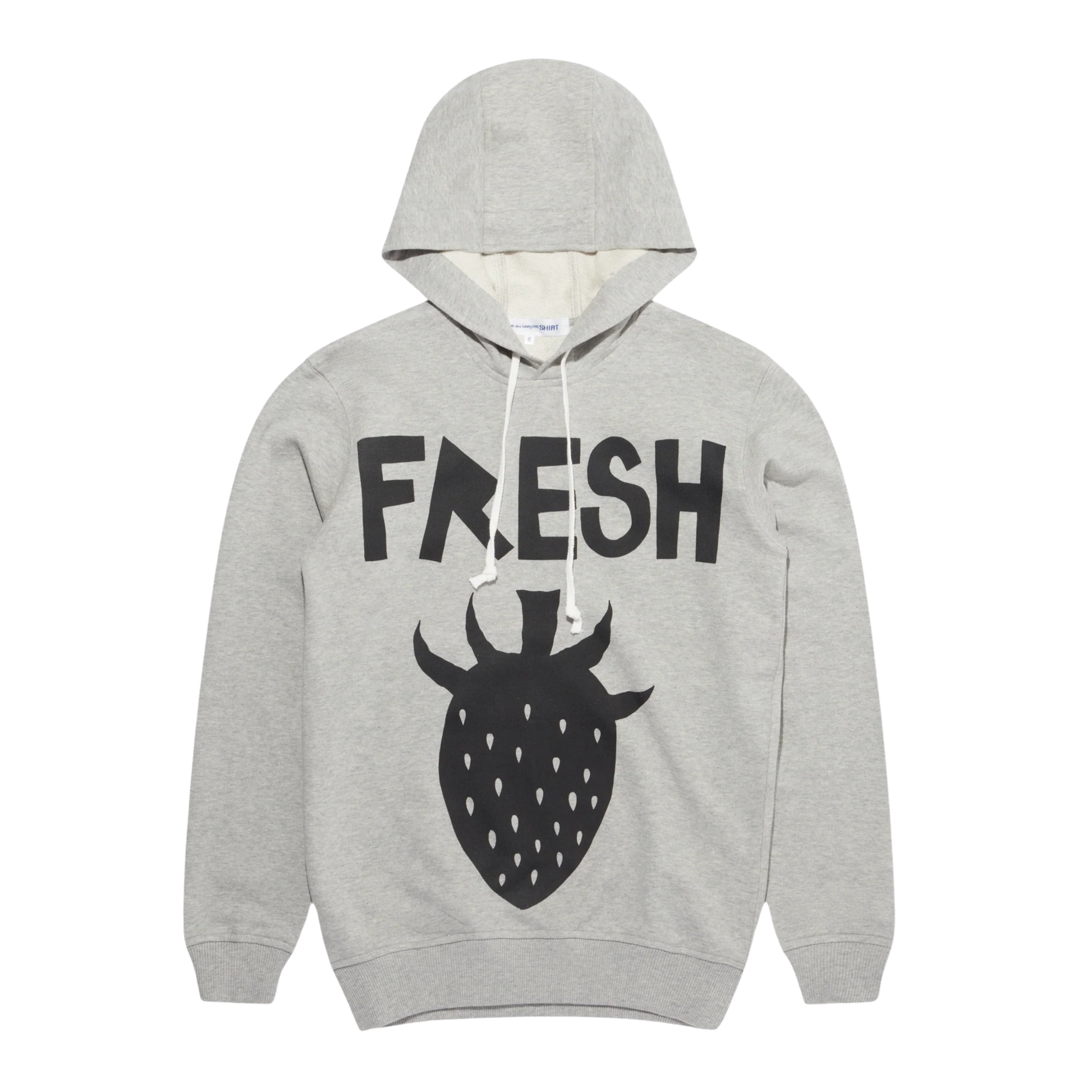 COMME des GARÇONS SHIRT Strawberry Print Hoodie - Grey/Black