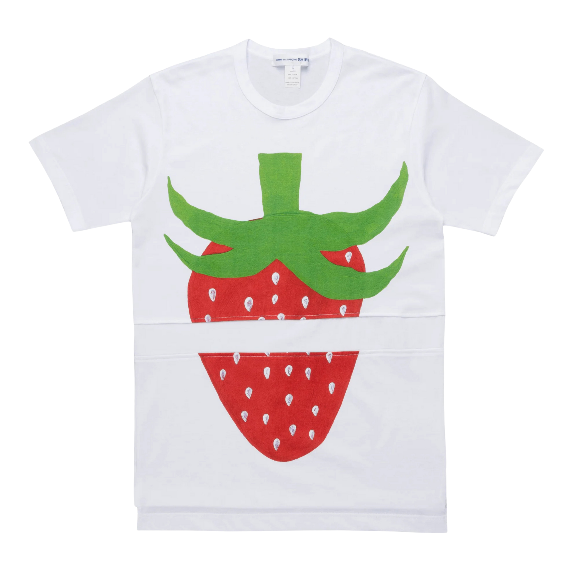 COMME des GARÇONS SHIRT Big Strawberry Tee - White