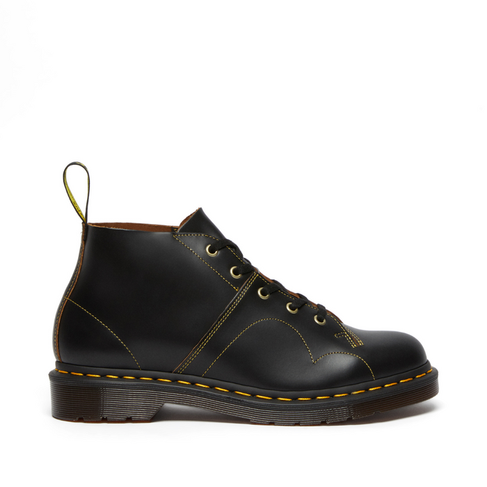 Dr. Martens Church Boots - Black Vintage Smooth Leather