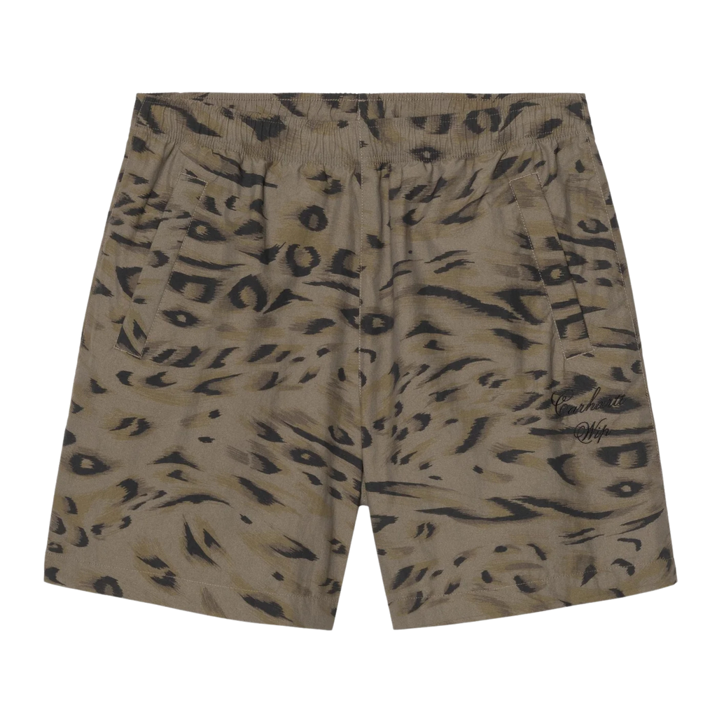 Men's Carhartt WIP Travon Short - Cypress/Black Duck Feather Print