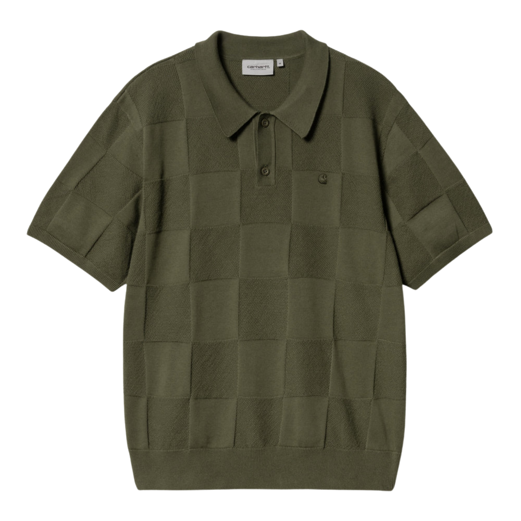 Men’s Carhartt WIP S/S Checker Polo - Dollar Green