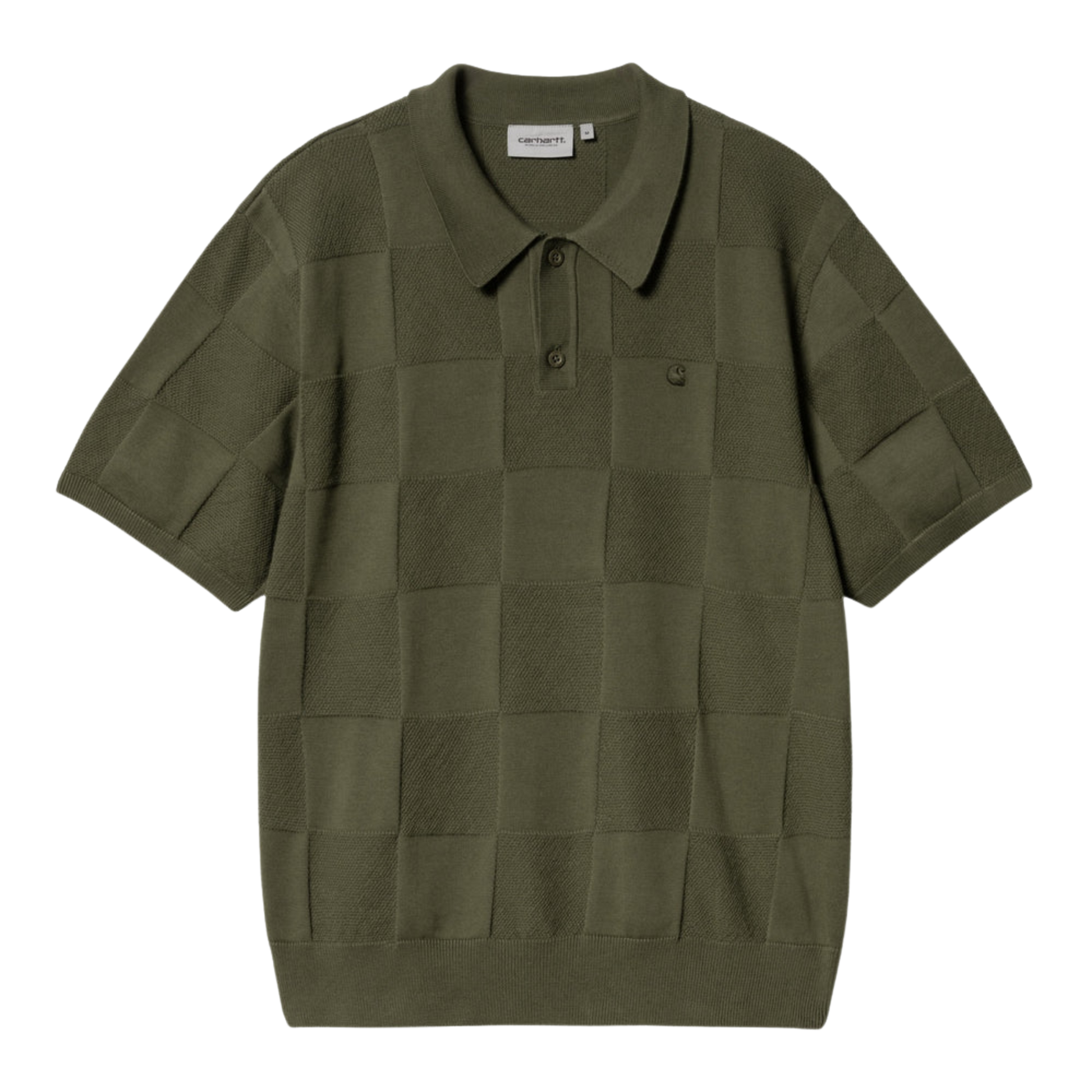 Men’s Carhartt WIP S/S Checker Polo - Dollar Green