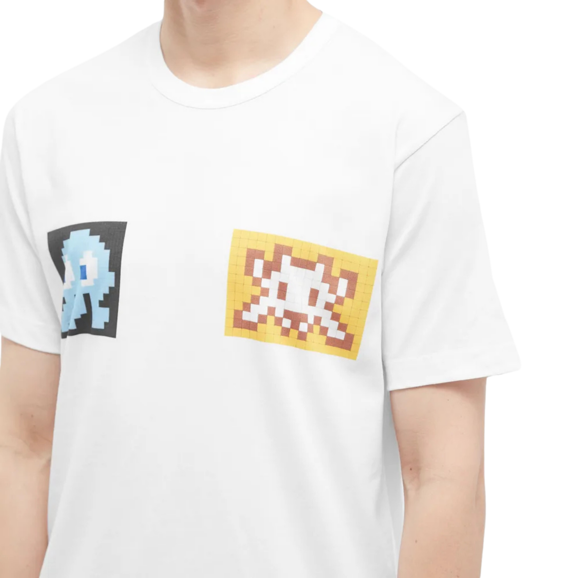 Comme des Garçons Shirt Invader Graphic Tee - White
