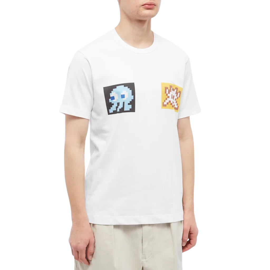 Comme des Garçons Shirt Invader Graphic Tee - White