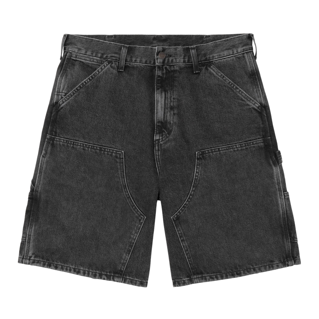 Carhartt WIP Double Knee Short - Black Stone Washed Denim