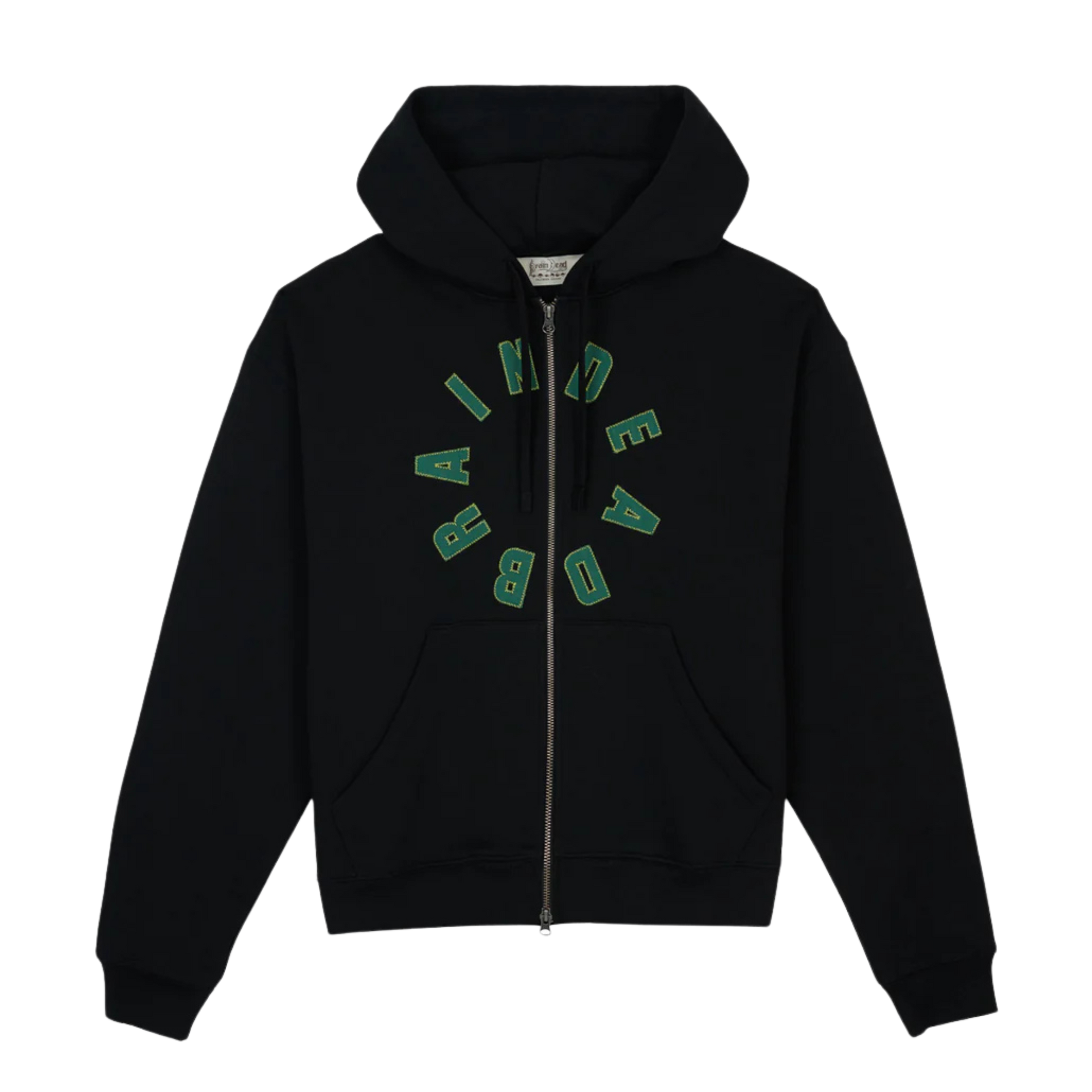 Brain Dead Collegiate Zip Up Hoodie - Black