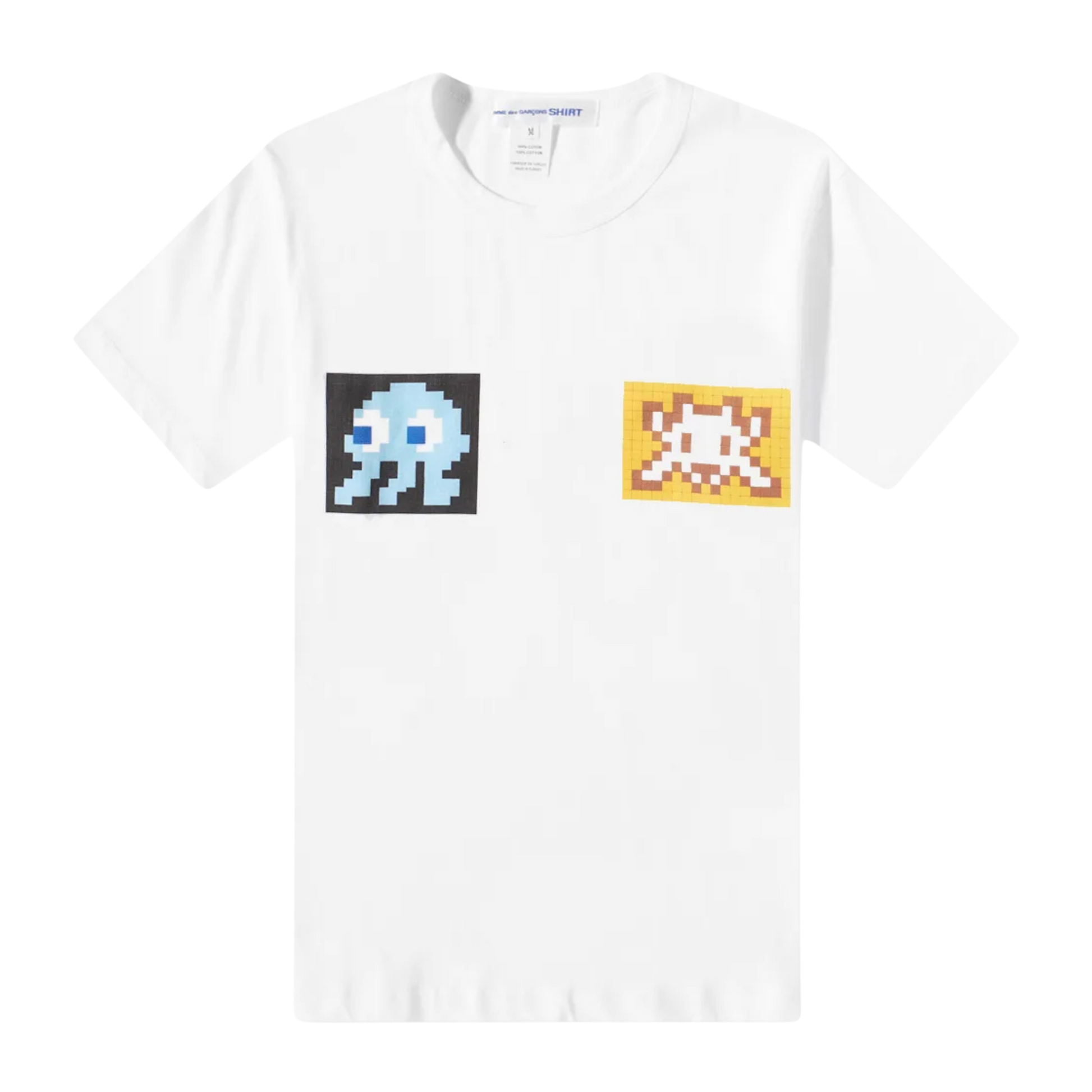 Comme des Garçons Shirt Invader Graphic Tee - White